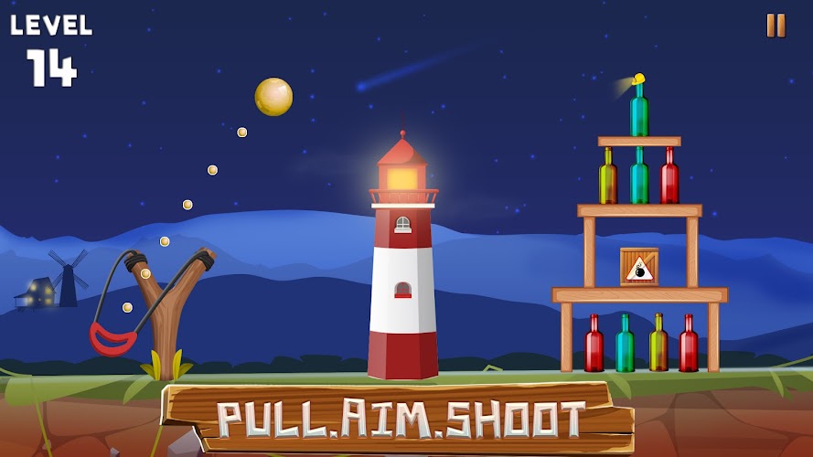 Bottle Shooting Slingshot Game Screenshot 5