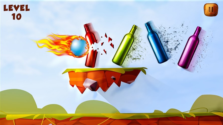 Bottle Shooting Slingshot Game Screenshot 4