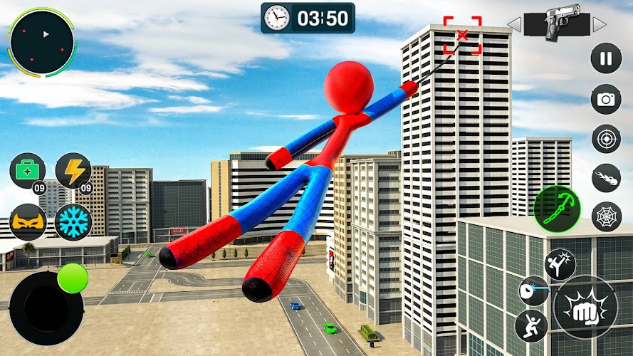 Nhện Stickman Dây thừng Anh Screenshot 15