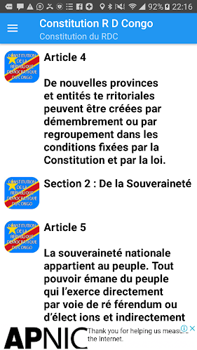 Constitution du RDC Screenshot 2