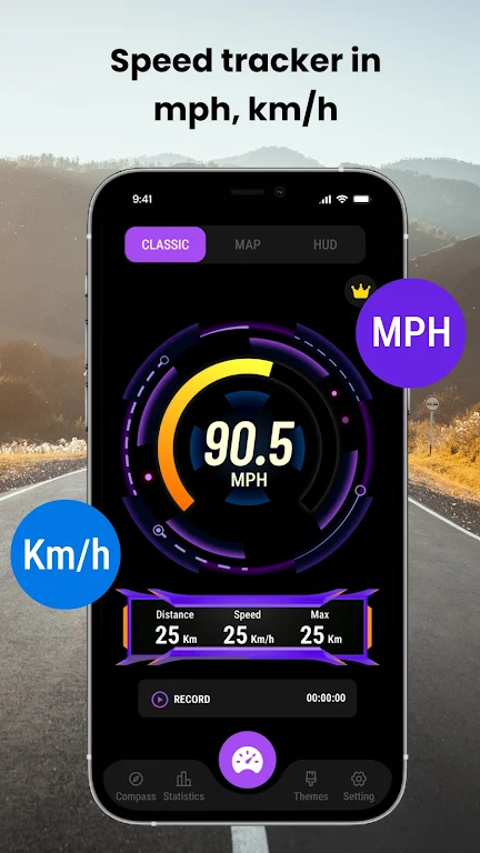 GPS HUD Speedometer & Compass Screenshot 1