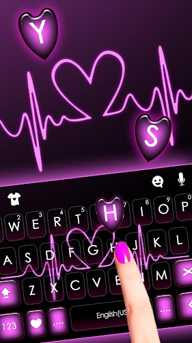 Bàn phím Pink RGB Heart Screenshot 2