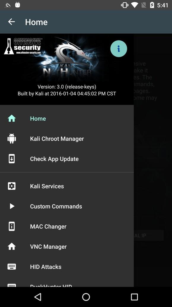 Thợ săn mạng Kali Screenshot 1