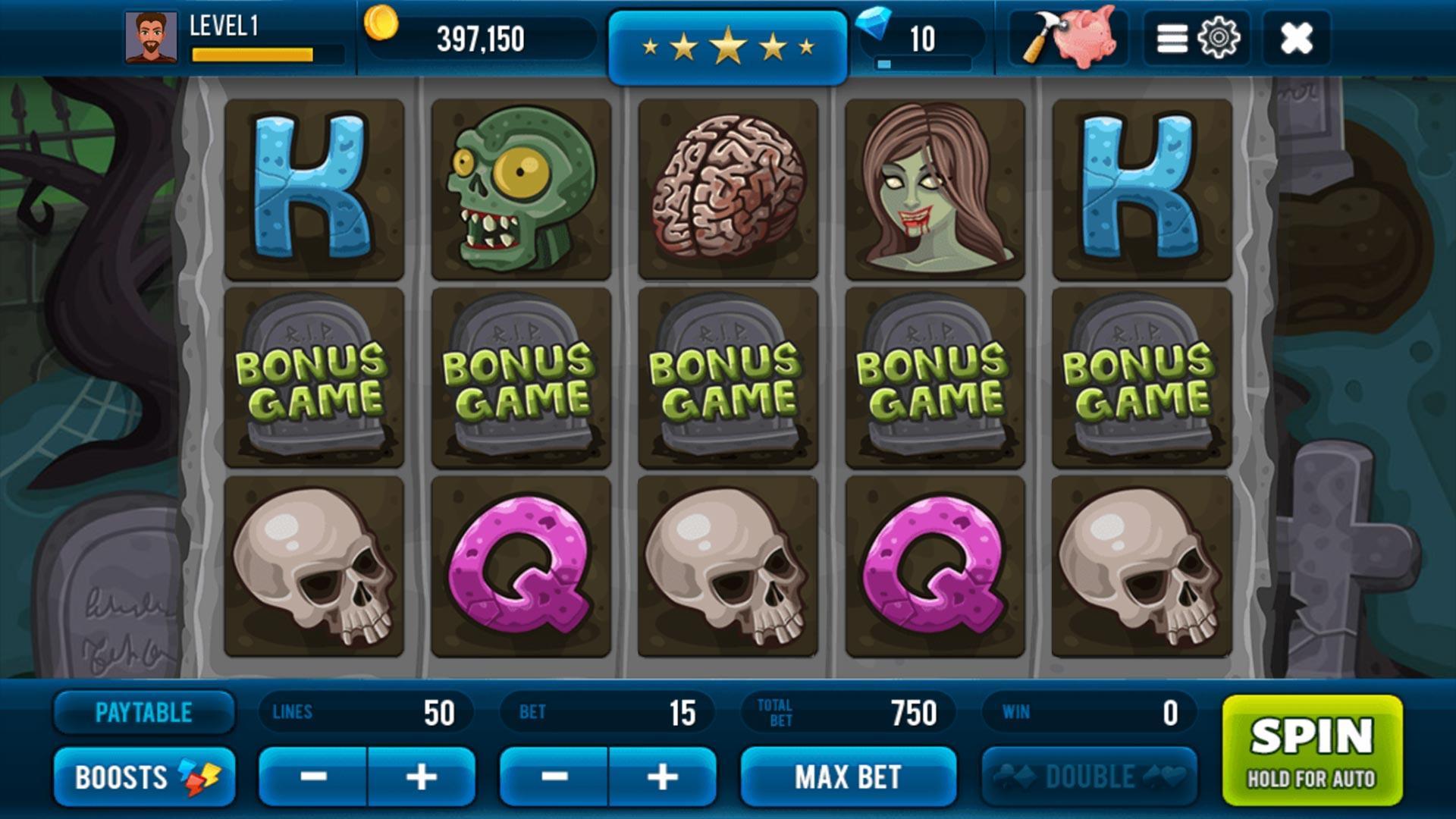 Zombie Casino Slot Machine Screenshot 15