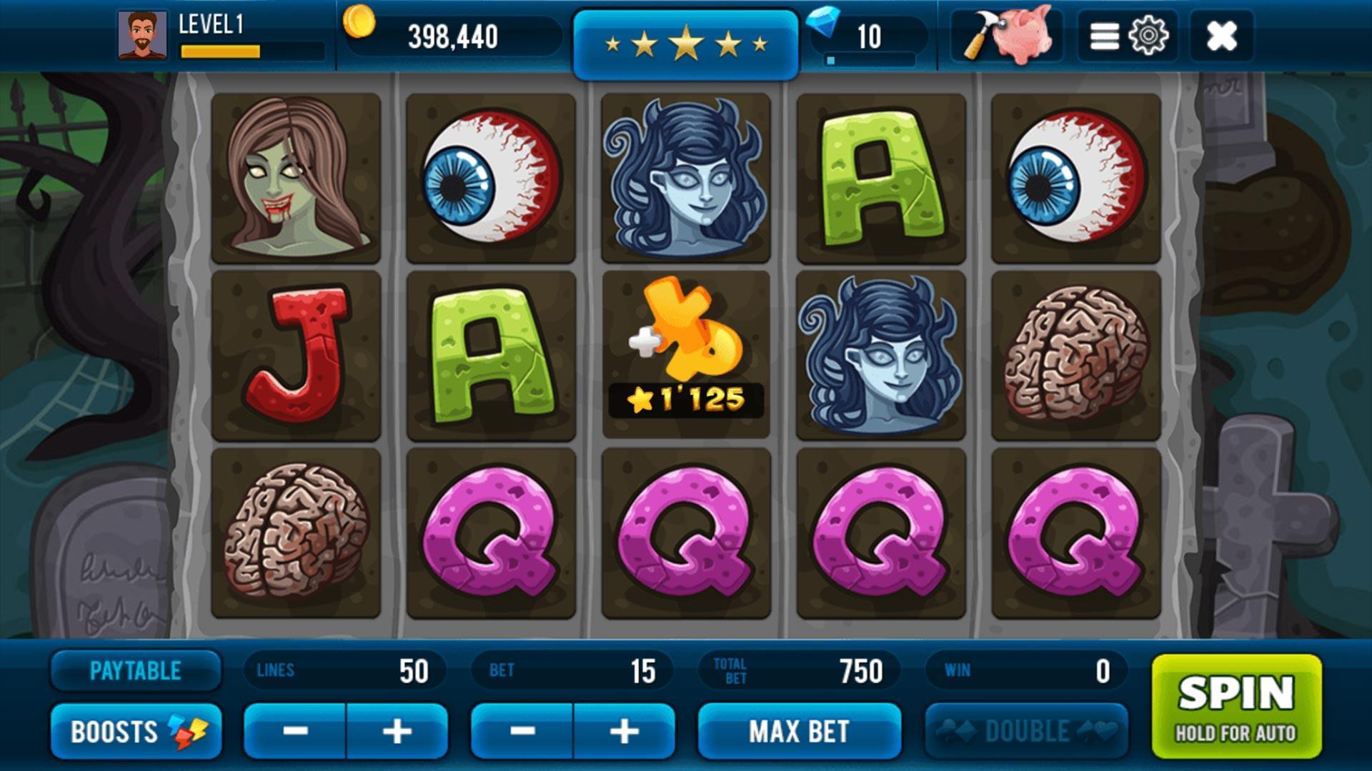 Zombie Casino Slot Machine Screenshot 2