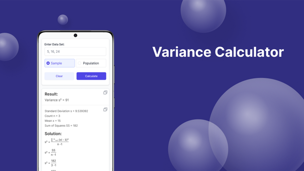 Variance Calculator Screenshot 3