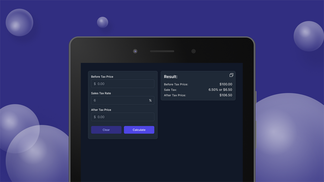 Sales Tax Calculator Screenshot 1