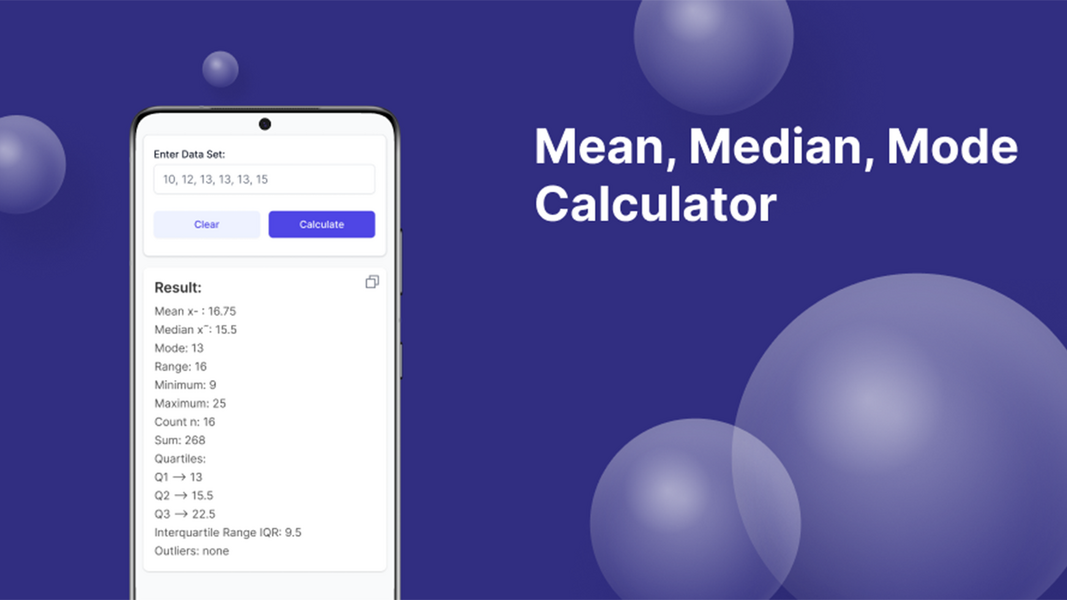 Mean Median Mode Calculator Screenshot 3