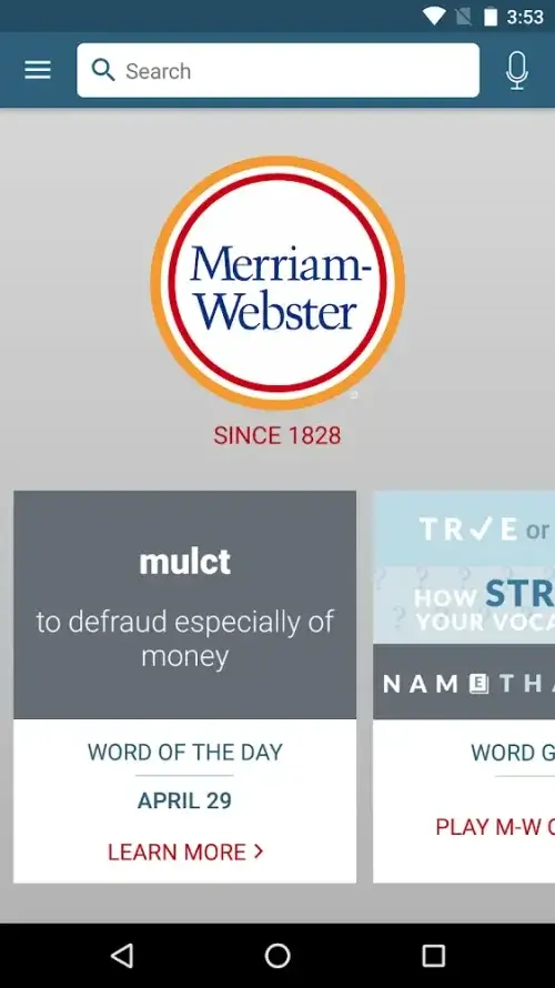 Merriam - Webster Dictionary Screenshot 1