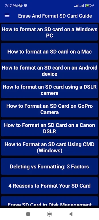 Erase And Format SD Card Guide Screenshot 3