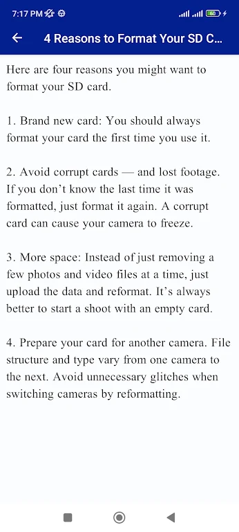 Erase And Format SD Card Guide Screenshot 2