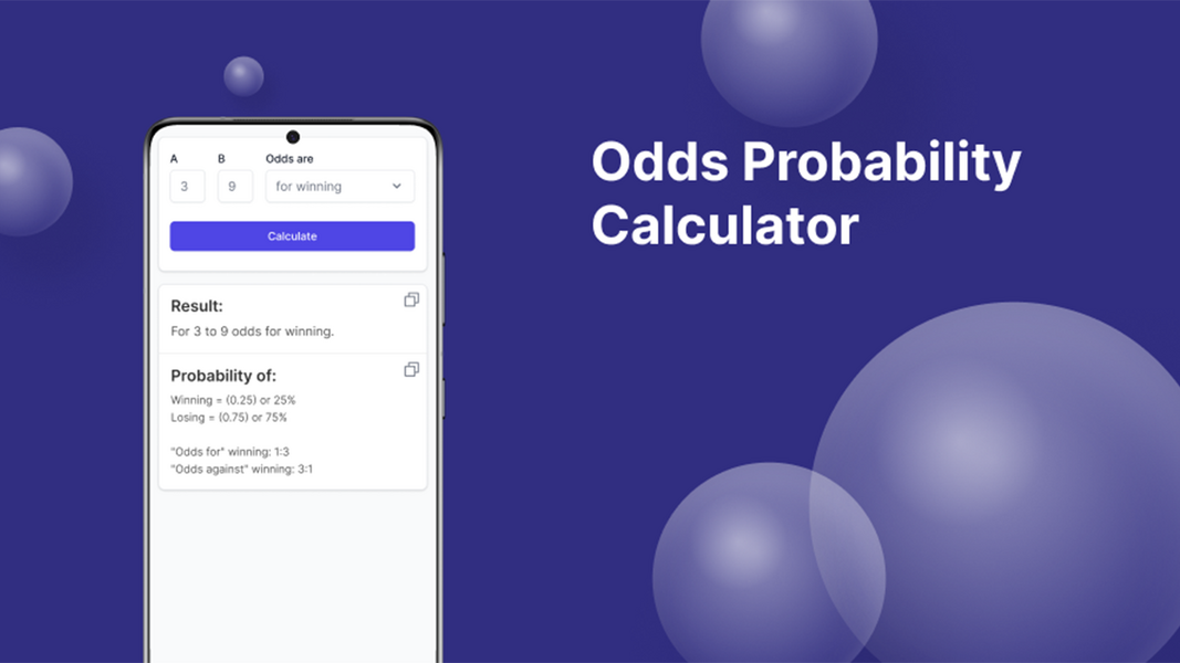 Odds Probability Calculator Screenshot 3