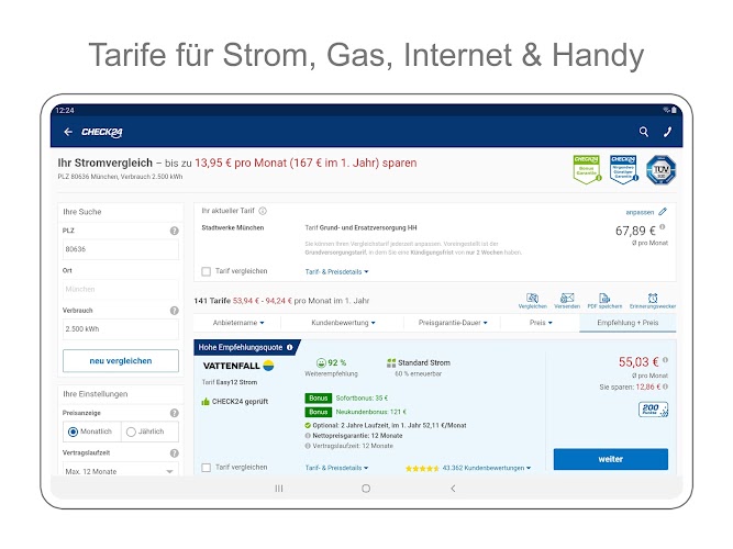 CHECK24 Vergleiche Screenshot 20