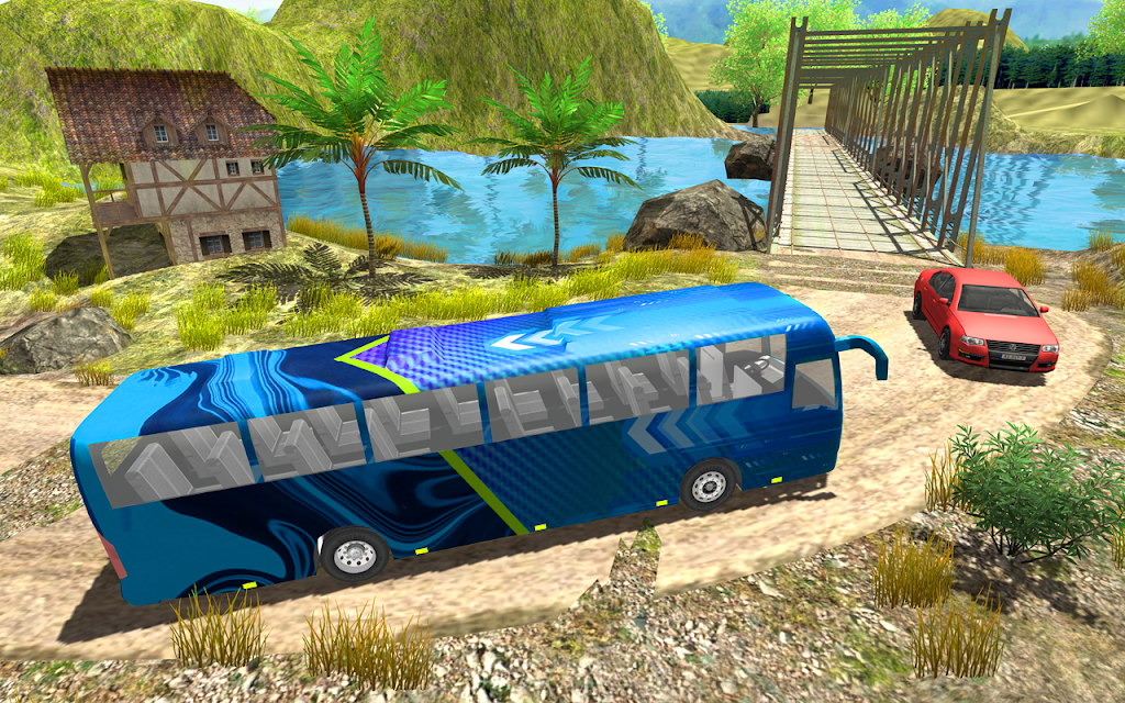 Hill Coach Bus Driving Games Screenshot 2