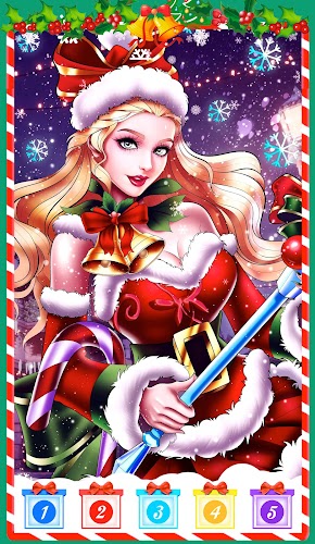 Christmas Game Color by number Screenshot 9