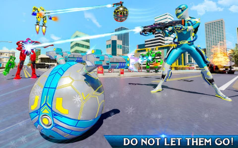 Snow Ball Robot Bike Games Screenshot 2