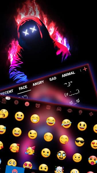 Neon Fire Maskman Themes Screenshot 3