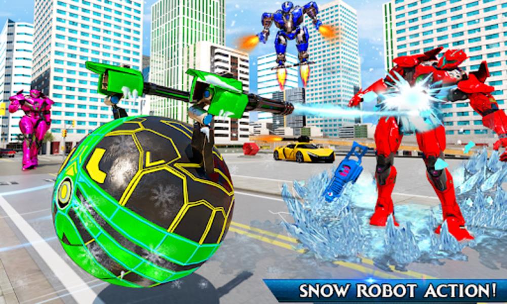 Snow Ball Robot Bike Games Screenshot 16