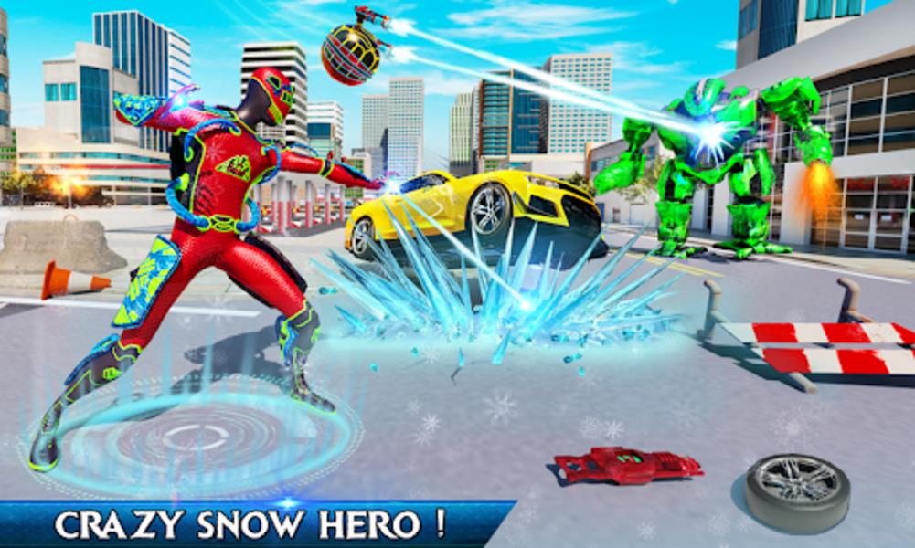 Snow Ball Robot Bike Games Screenshot 15