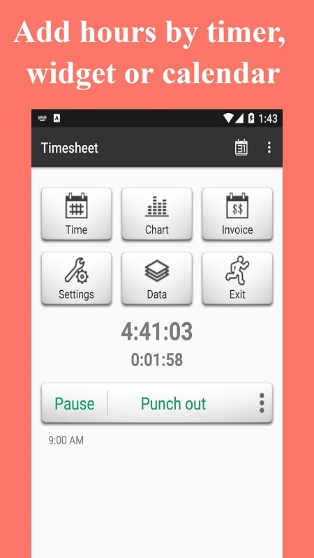 Timesheet – Work Hours Tracker Screenshot 2