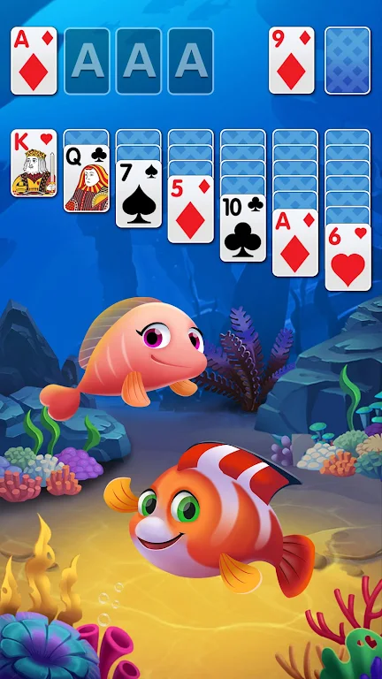Solitaire Fish Klondike Card Screenshot 1