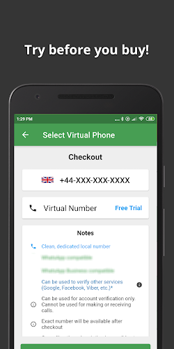 Wabi - Virtual Phone Number Screenshot 1