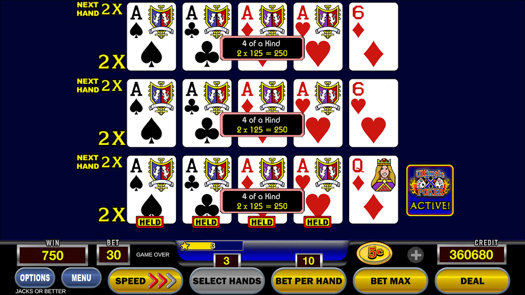 Ultimate X Poker™ Video Poker Screenshot 2