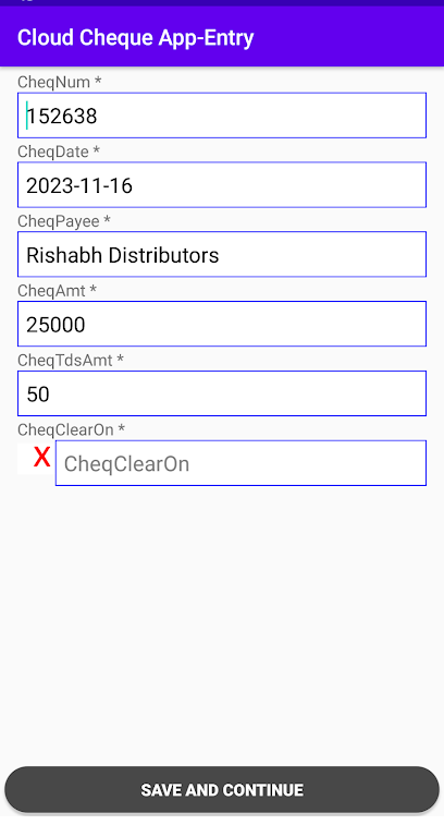 Cloud Cheque App Screenshot 2