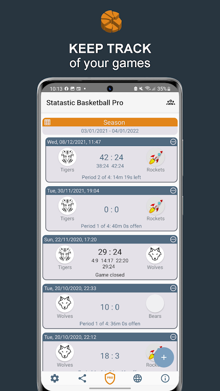 Statastic Basketball Tracker Screenshot 3