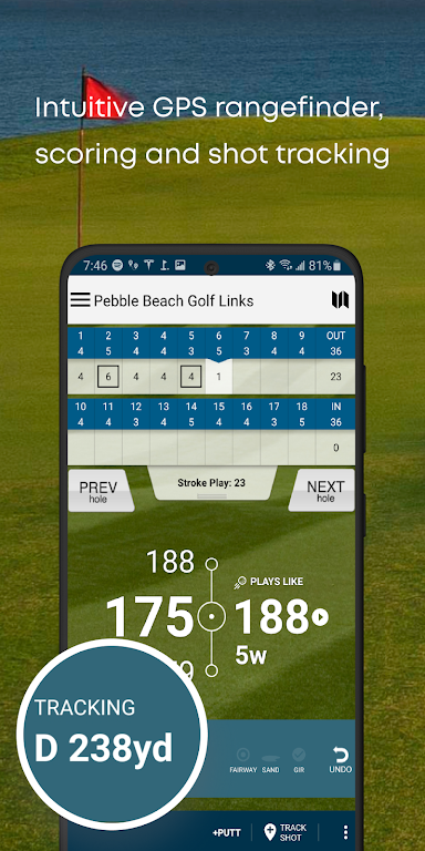 Golf GPS Rangefinder: Golf Pad Screenshot 1
