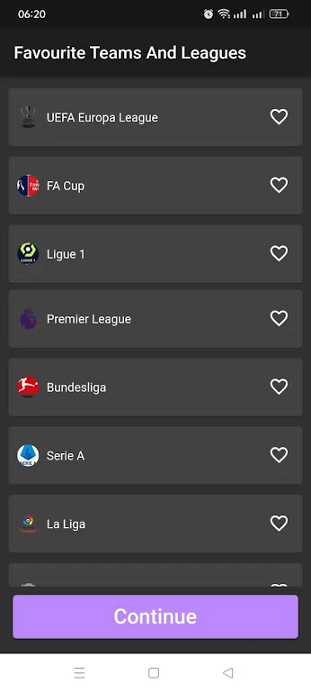 Football live tv and score app Screenshot 1