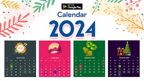 Calendar 2024 :Diary, Holidays Screenshot 1
