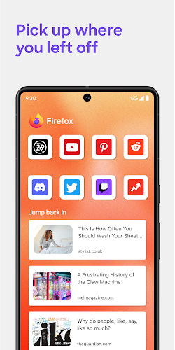 Trình duyệt Firefox: riêng tư Screenshot 3
