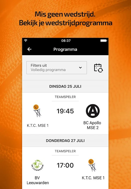 Basketball.nl Screenshot 1