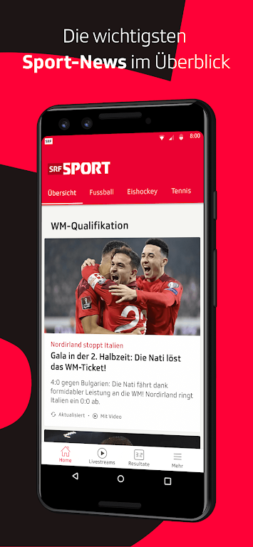 SRF Sport - Live Sport Screenshot 1