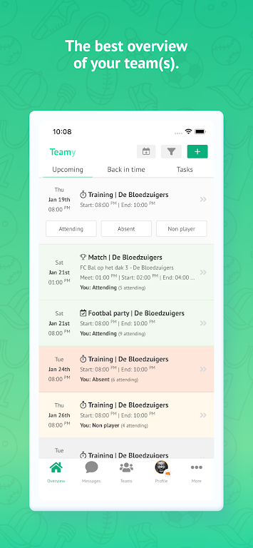 Teamy: app for sports teams Screenshot 2
