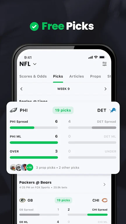 The Action Network: Sports Sco Screenshot 2