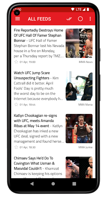 MMA News Screenshot 1