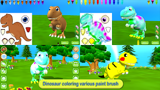 Dinosaur Coloring 3D - AR Cam Screenshot 1