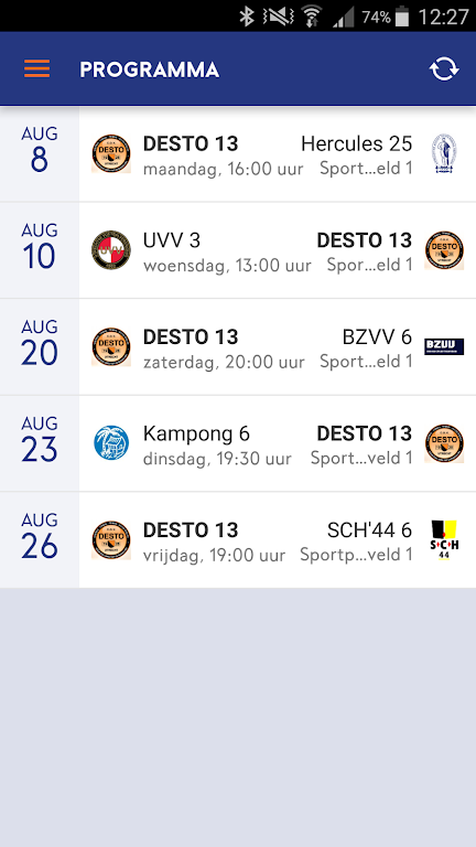 Wedstrijdzaken Screenshot 2