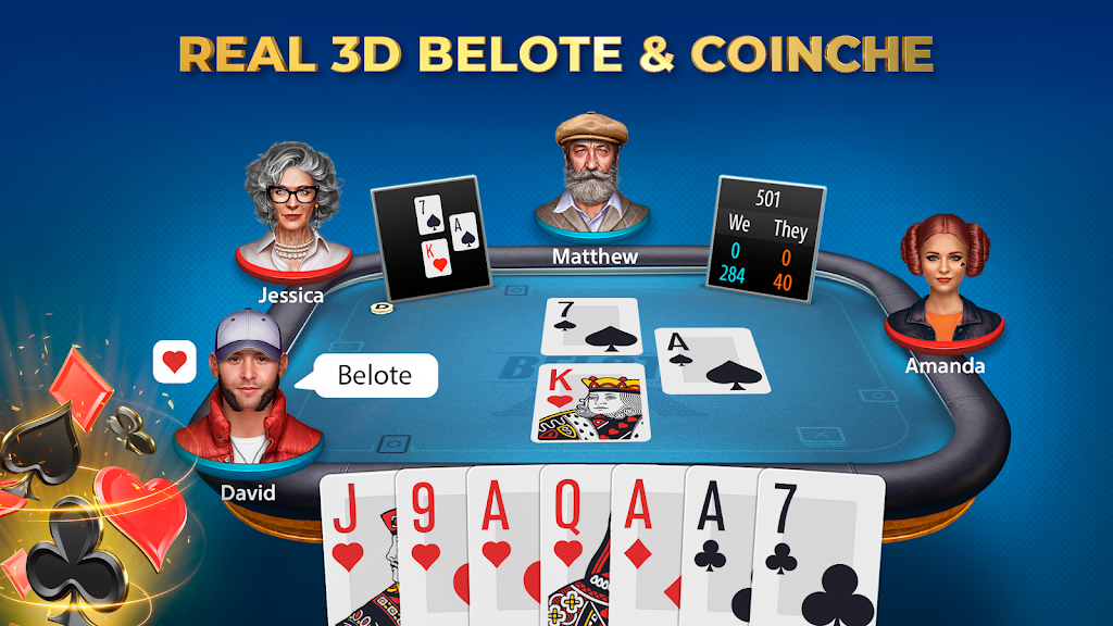 Belote & Coinche by Pokerist Screenshot 1