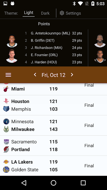 Sports Alerts - NBA edition Screenshot 1