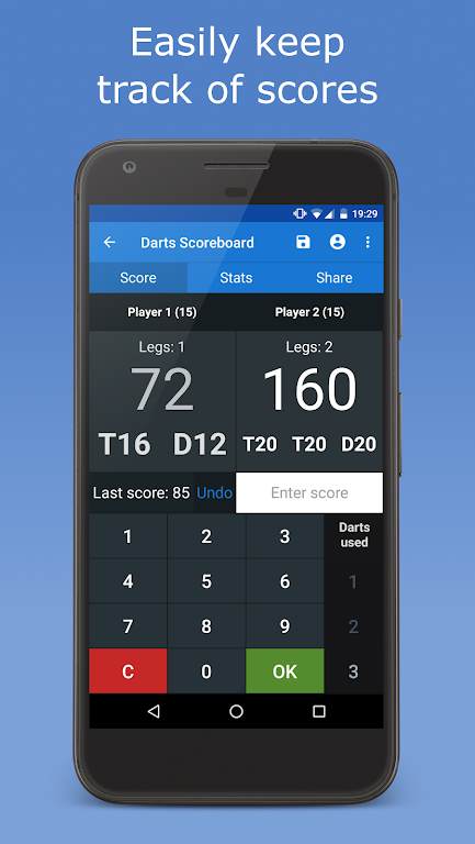 Darts Scoreboard Screenshot 1