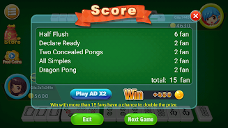 Mahjong 2P: Chinese Mahjong Screenshot 10