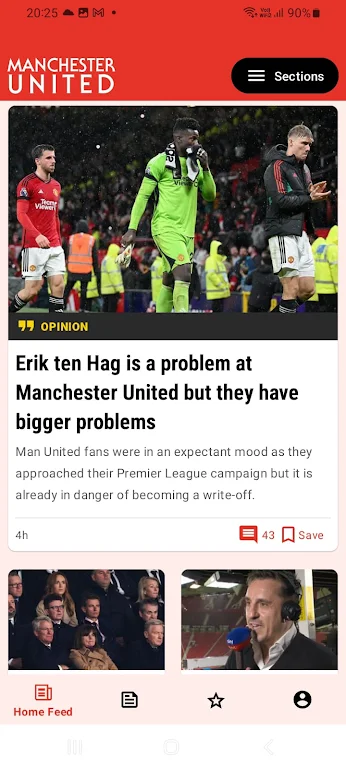 Manchester United News Screenshot 1