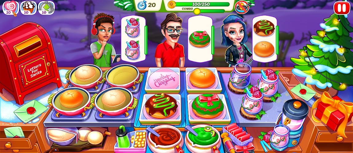 Game nấu ăn Cơn sốt Giáng sinh Screenshot 17