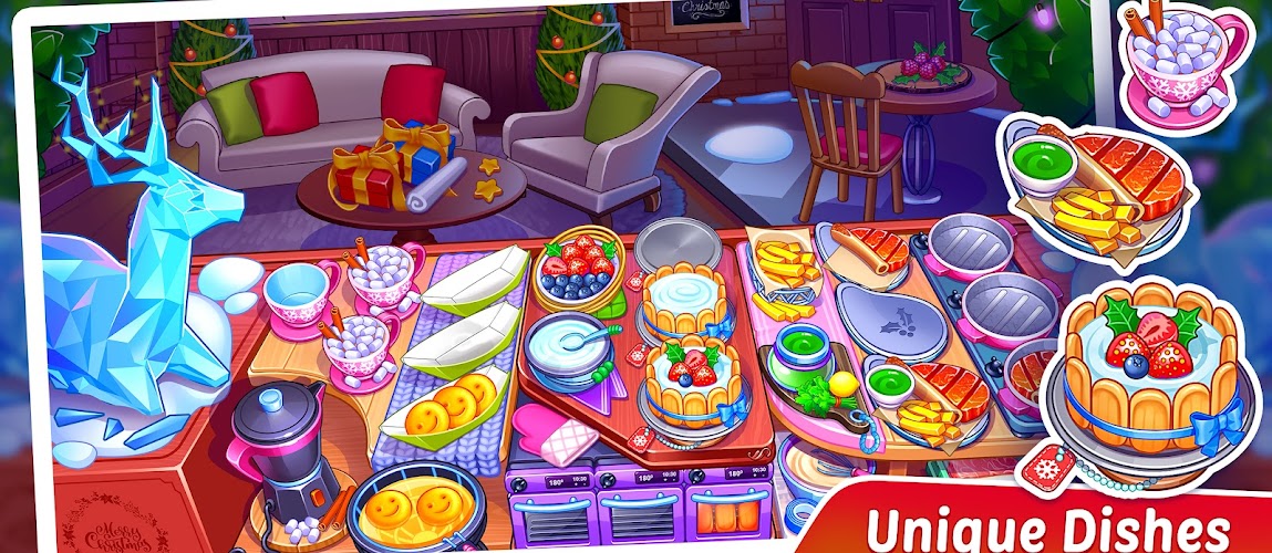 Game nấu ăn Cơn sốt Giáng sinh Screenshot 21