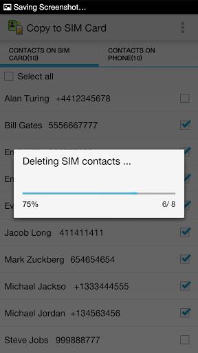 Copy to SIM Card Screenshot 17