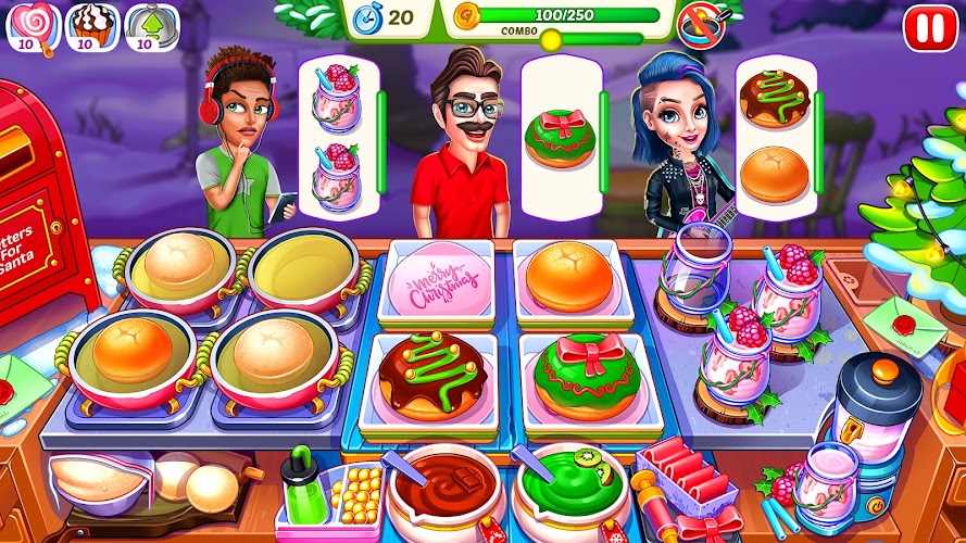 Game nấu ăn Cơn sốt Giáng sinh Screenshot 24