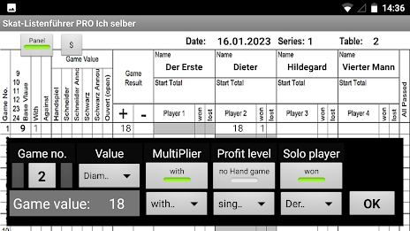 Skat-Listenführer Screenshot 4